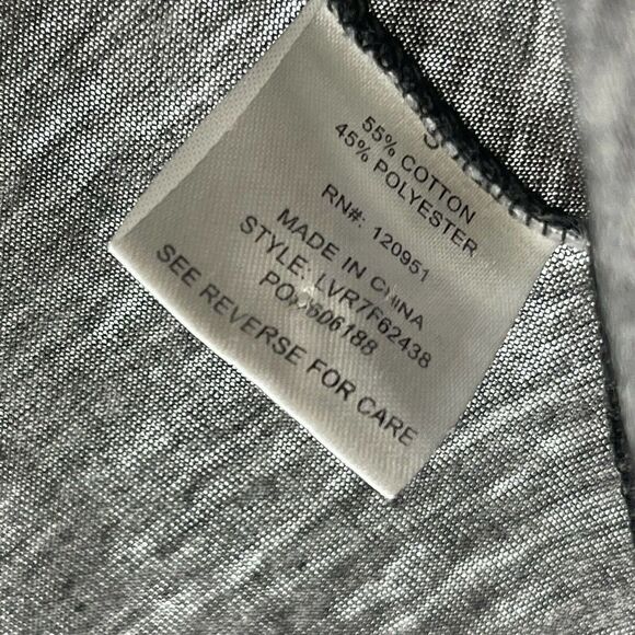 Gray High Low Knot Front Top Midi Length Burnout Short Sleeve Olive+Oak Size S - Picture 9 of 9